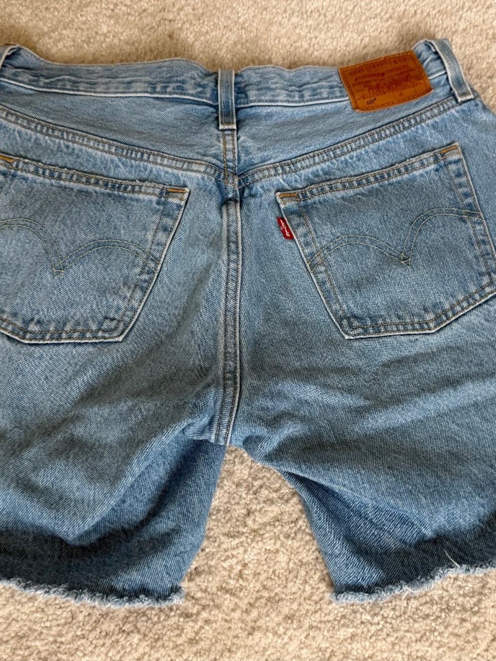 Levi’s 501 Red Tab Big E Buttonfly Cutoff Denim Jean Shorts Men’s Sz 29
